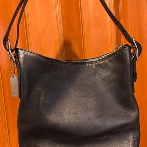 Coach Black Leather Shoulder Bag